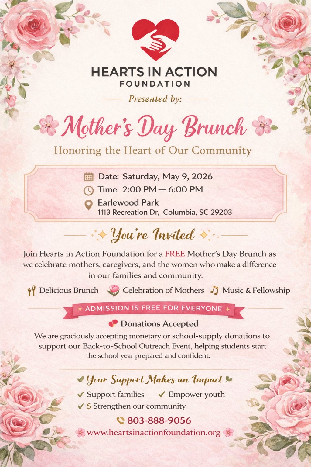 Mother's Day Brunch flyer